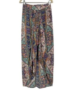Olivaceous High Low Boho Print Skirt Small NWT Flowing Bohemian Maxi